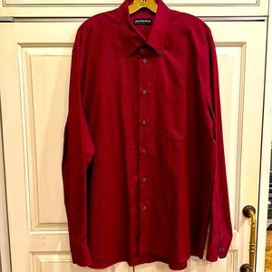 SAKS FIFTH AVENUE EXCLUSIVE MENS BUTTON DOWN SHIRT IN EXTRA FINE COTTON